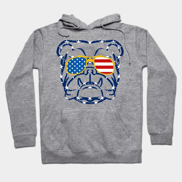 English Bulldog American Sunglasses T shirt 4th of July Gift Hoodie by Ramadangonim